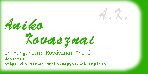 aniko kovasznai business card